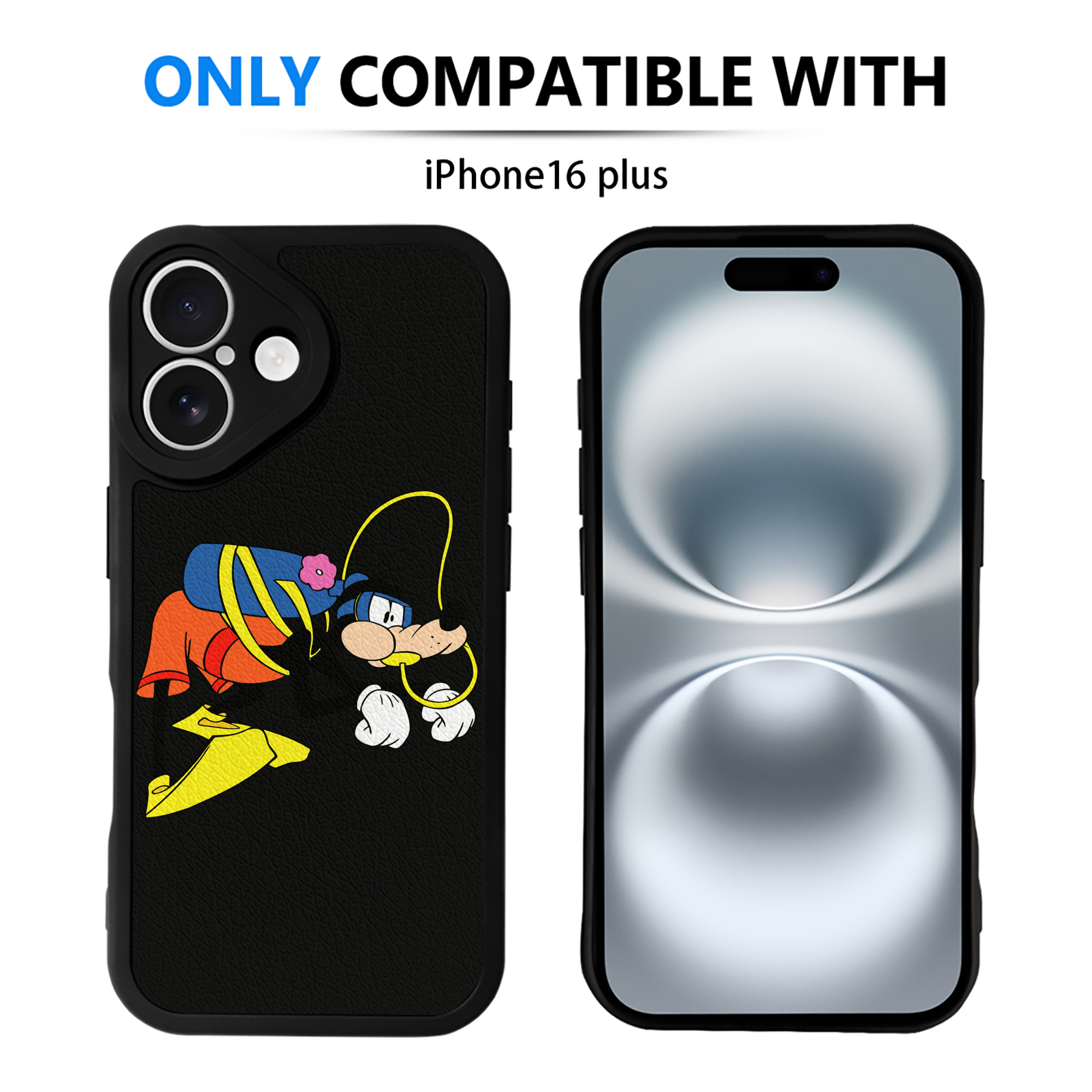 （画像用） ミッキーマウス Mickey Mouse 【iPhone 16シリーズ対応】シリコンスマホケース（レザー調） 材質：シリコン